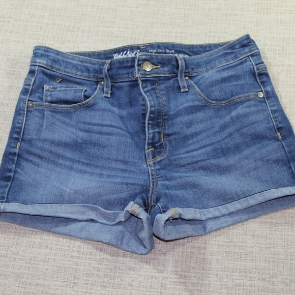 Mossimo Supply Co High Rise Power Stretch Blue Jean Shorts - Picture 1 of 5